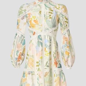 Ted Baker London Pastel Floral Lace-Trim Midi Dress